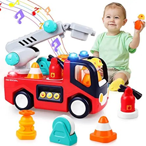 اسباب بازی ماشین آتش نشانی موزیکال هولی تویز Hola Toys مدل E8998-اسباب بازی